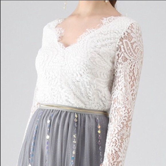 Lace Me Out Backless V-Neck Top in White XS - Picture 2 of 7